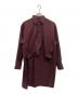 Plan C（プランシー）の古着「Crop Front Hi-Lo L/S Shirt」｜ボルドー