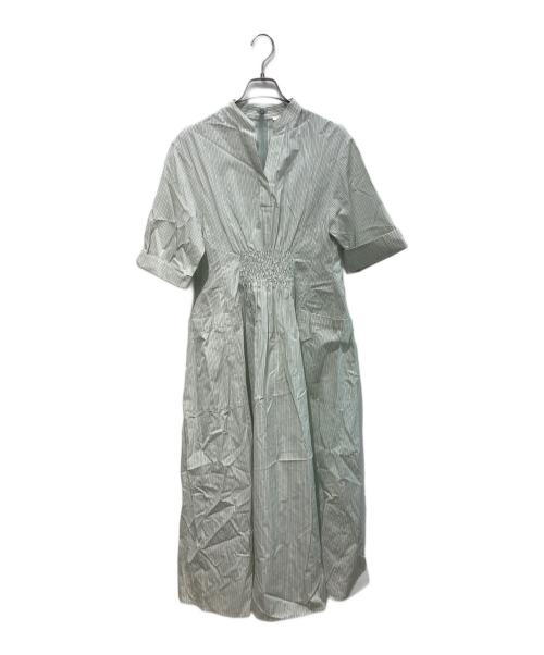 ebure（エブール）ebure (エブール) カラーストライプ シャツワンピース　3910300269 グリーン サイズ:36の古着・服飾アイテム