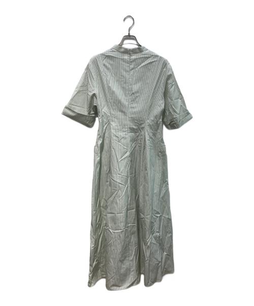 ebure（エブール）ebure (エブール) カラーストライプ シャツワンピース　3910300269 グリーン サイズ:36の古着・服飾アイテム