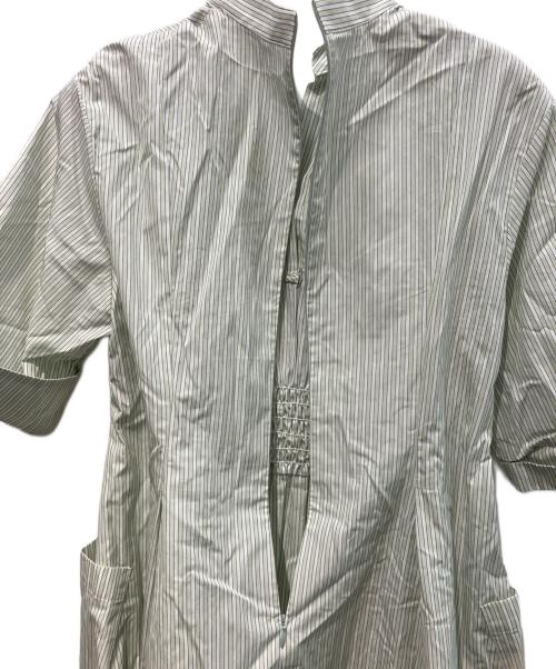ebure（エブール）ebure (エブール) カラーストライプ シャツワンピース　3910300269 グリーン サイズ:36の古着・服飾アイテム