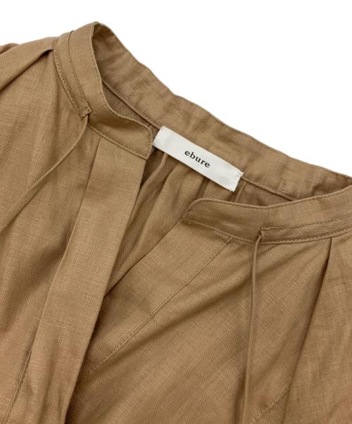ebure（エブール）ebure (エブール) クリアリネン ワンピース ベージュ サイズ:36の古着・服飾アイテム