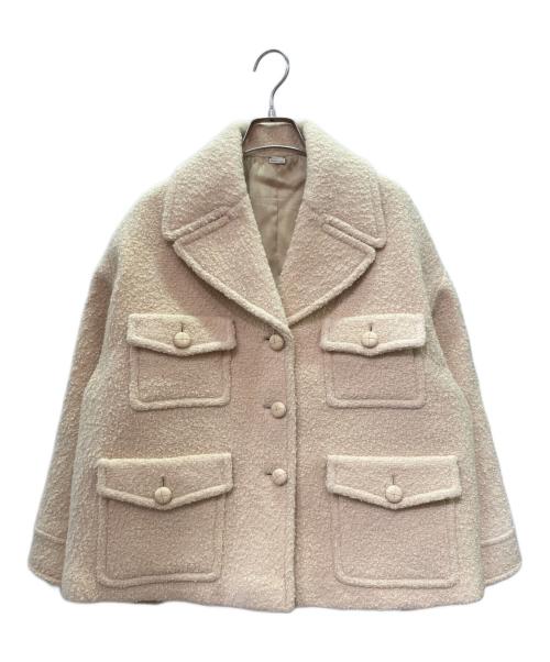 GUCCI（グッチ）GUCCI (グッチ) ウール ショートコート ベージュ サイズ:40の古着・服飾アイテム