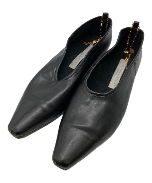STELLA McCARTNEY（ステラマッカートニー）STELLA McCARTNEY (ステラマッカートニー) アンクルチェーンフラットシューズ ブラック サイズ:37の古着・服飾アイテム