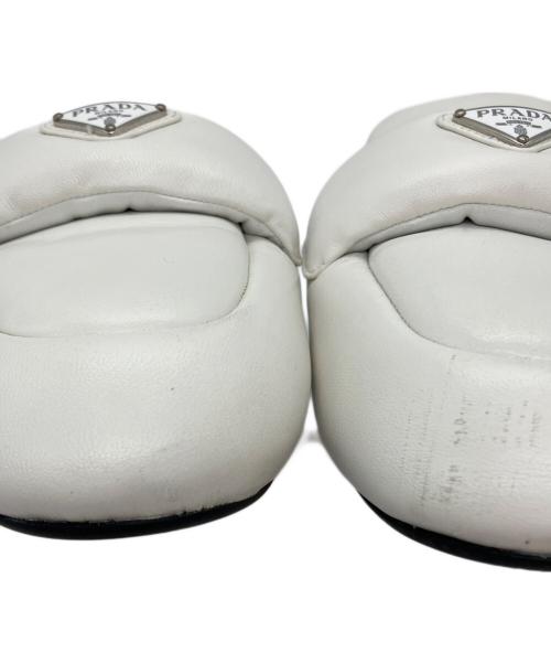 PRADA（プラダ）PRADA (プラダ) ソフト パデッドナッパレザー サボ ホワイト サイズ:37の古着・服飾アイテム