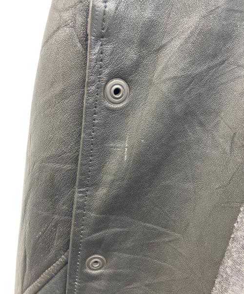 yoused（ユーズド）yoused (ユーズド) レザースタジアムジャンパー ブラック サイズ:size 2の古着・服飾アイテム