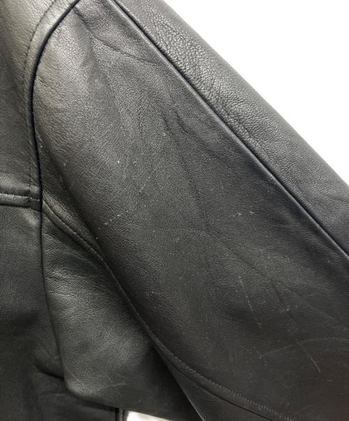 yoused（ユーズド）yoused (ユーズド) レザースタジアムジャンパー ブラック サイズ:size 2の古着・服飾アイテム