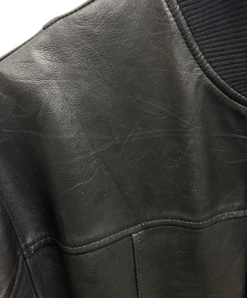 yoused（ユーズド）yoused (ユーズド) レザースタジアムジャンパー ブラック サイズ:size 2の古着・服飾アイテム