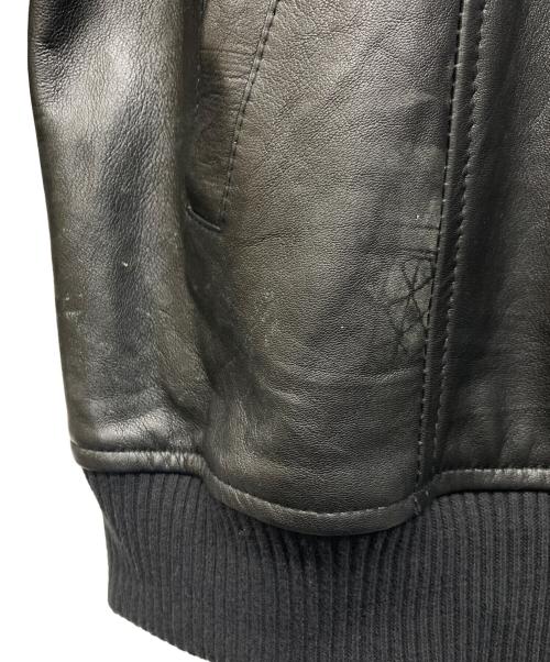 yoused（ユーズド）yoused (ユーズド) レザースタジアムジャンパー ブラック サイズ:size 2の古着・服飾アイテム