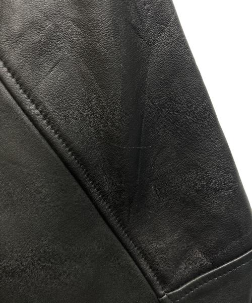 yoused（ユーズド）yoused (ユーズド) レザースタジアムジャンパー ブラック サイズ:size 2の古着・服飾アイテム