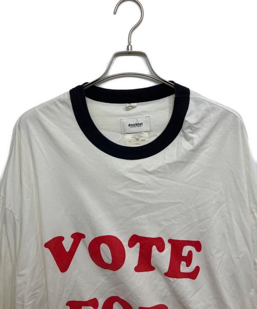 doublet（ダブレット）doublet (ダブレット) OVERSIZED RINGER T-SHIRT ホワイト サイズ:Ｍの古着・服飾アイテム