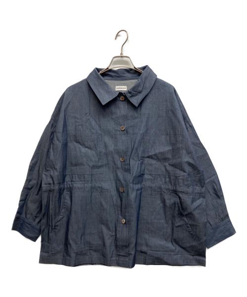 pokipcee（ポキプシー）pokipcee (ポキプシー) シャツジャケット インディゴ サイズ:Freeの古着・服飾アイテム