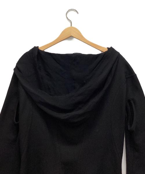 Yohji Yamamoto FEMME（ヨウジヤマモトファム）Yohji Yamamoto FEMME (ヨウジヤマモトファム) シアーフーデッドジャケット ブラック サイズ:1の古着・服飾アイテム