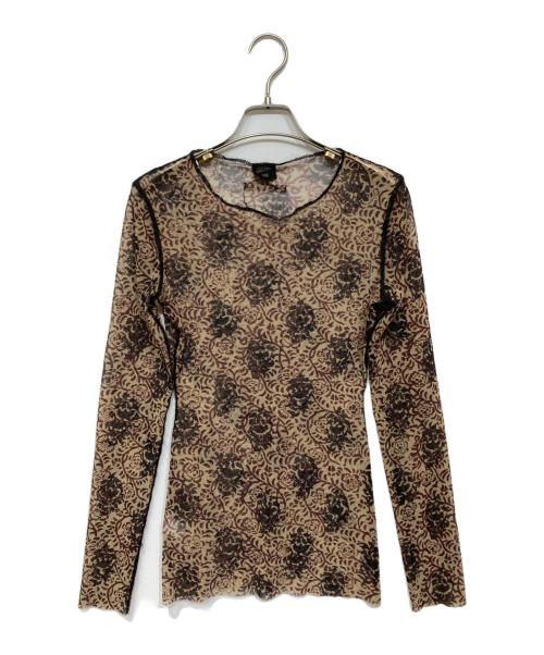 Jean Paul Gaultier FEMME（ジャンポールゴルチエ フェム）Jean Paul GAULTIER FEMME (ジャンポールゴルチエ フェム) パワーネットカットソー ベージュ サイズ:40の古着・服飾アイテム