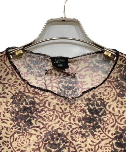 Jean Paul Gaultier FEMME（ジャンポールゴルチエ フェム）Jean Paul GAULTIER FEMME (ジャンポールゴルチエ フェム) パワーネットカットソー ベージュ サイズ:40の古着・服飾アイテム