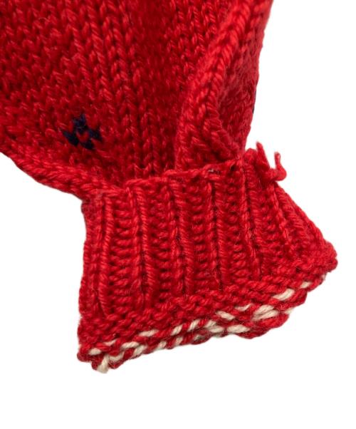 CANADIAN SWEATER（カナディアンセーター）CANADIAN SWEATER (カナディアンセーター) Labrador Retriver (ラブラドールレトリバ) カウチンニットカーディガン レッド サイズ:Sの古着・服飾アイテム