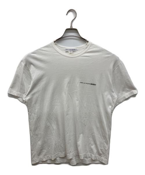 COMME des GARCONS SHIRT（コムデギャルソンシャツ）COMME des GARCONS SHIRT (コムデギャルソンシャツ) ロゴプリントTシャツ　ワンポイントＴシャツ ホワイト サイズ:XSの古着・服飾アイテム