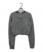 FRAY IDフレイ アイディー）の古着「スパンコールラメフェザーカーディガン」｜グレー
