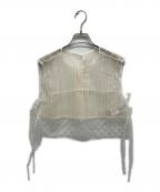 MAISON SPECIALメゾンスペシャル）の古着「Tulle Layered Mini Vest」｜ベージュ