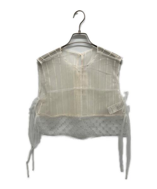 MAISON SPECIAL（メゾンスペシャル）MAISON SPECIAL (メゾンスペシャル) Tulle Layered Mini Vest ベージュ サイズ:Free 未使用品の古着・服飾アイテム