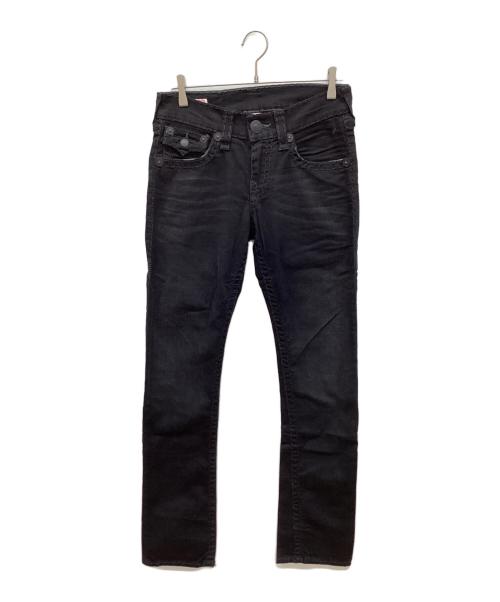 TRUE RELIGION（トゥルー レリジョン）TRUE RELIGION (トゥルー レリジョン) RICKY SUPER T  ブラックデニムパンツ ブラック サイズ:28の古着・服飾アイテム