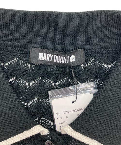 MARY QUANT（マリークヮント）MARY QUANT (マリークヮント) レトロロゴクロッシェポロ カーディガン ブラック サイズ:Ｍ 未使用品の古着・服飾アイテム