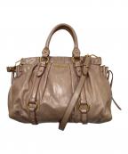 MIU MIUミュウミュウ）の古着「VITELLO LUX 2WAYバッグ」｜ピンクベージュ