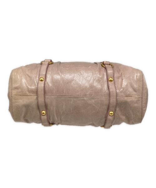 MIU MIU（ミュウミュウ）MIU MIU (ミュウミュウ) VITELLO LUX 2WAYバッグ ピンクベージュの古着・服飾アイテム