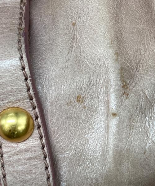 MIU MIU（ミュウミュウ）MIU MIU (ミュウミュウ) VITELLO LUX 2WAYバッグ ピンクベージュの古着・服飾アイテム