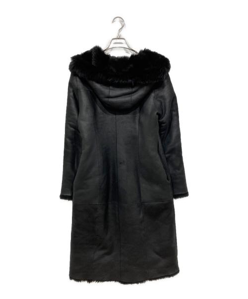 ESTNATION（エストネーション）ESTNATION (エストネーション) ムートンレザーファーコート ブラック サイズ:36の古着・服飾アイテム