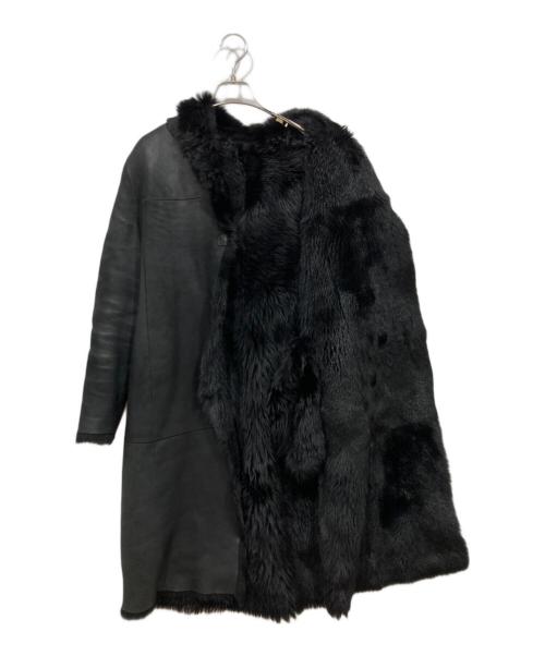 ESTNATION（エストネーション）ESTNATION (エストネーション) ムートンレザーファーコート ブラック サイズ:36の古着・服飾アイテム
