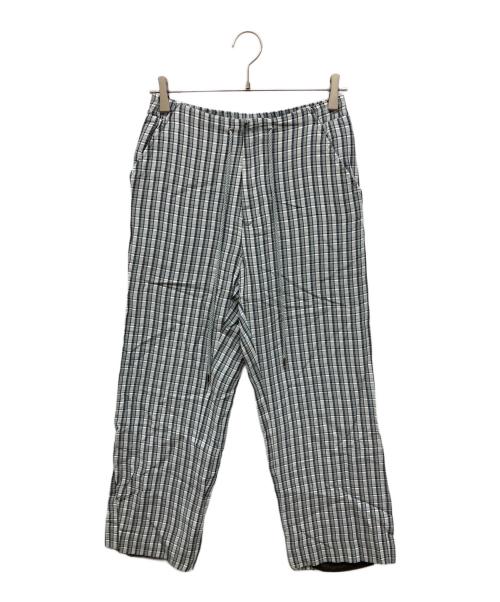Name.（ネーム）Name. (ネーム) RAYON PLAID EASY TROUSERS　レーヨン プレーン イージー トラウザーズ グレー サイズ:2の古着・服飾アイテム