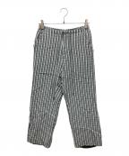 Name.ネーム）の古着「RAYON PLAID EASY TROUSERS　レーヨン プレーン イージー トラウザーズ」｜グレー