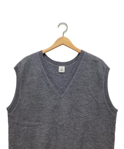 6(ROKU) BEAUTY&YOUTH（ロク ビューティーアンドユース）6(ROKU) BEAUTY&YOUTH (ロク ビューティーアンドユース) ウールボイルニットベスト グレー サイズ:表記なしの古着・服飾アイテム