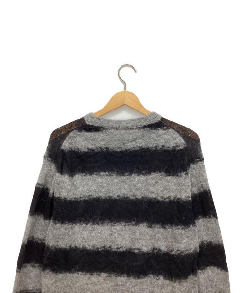 BEAUTY&YOUTH（ビューティーアンドユース）BEAUTY&YOUTH (ビューティーアンドユース) アルパカナイロンスカシクルーネックニット グレー サイズ:表記なしの古着・服飾アイテム