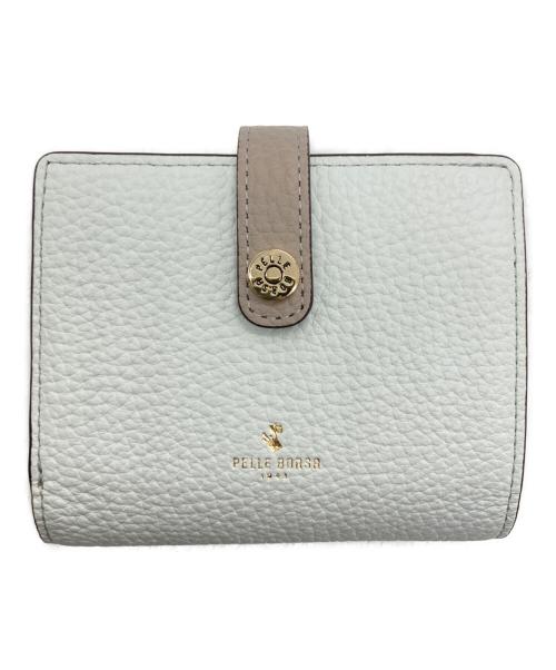 PELLE BORSA（ペレボルサ）PELLE BORSA (ペレボルサ) 2つ折り財布 ホワイトの古着・服飾アイテム