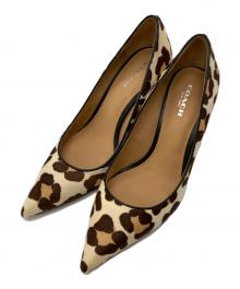 COACH（コーチ）の古着「ハラコヒールパンプス」｜ベージュ