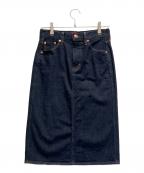 RED CARD×To b. by agnes b.レッドカード×トゥービー バイ アニエスベー）の古着「デニムミディスカート」｜インディゴ