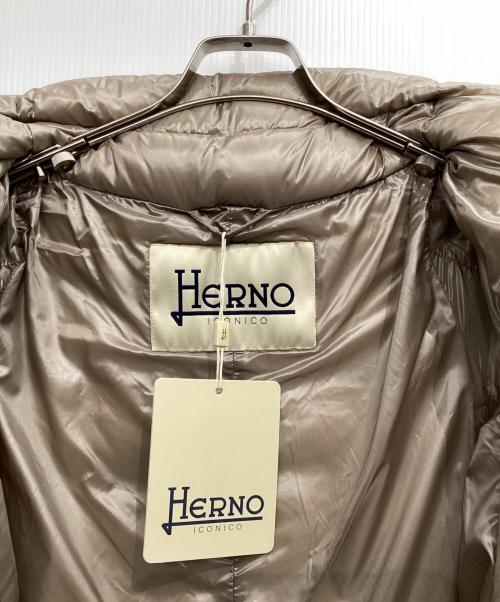 HERNO（ヘルノ）HERNO (ヘルノ) Aライン アメリア ダウンジャケット ベージュ サイズ:36の古着・服飾アイテム