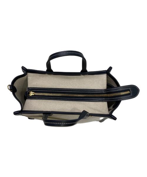 ANYA HINDMARCH（アニヤ・ハインドマーチ）ANYA HINDMARCH (アニヤ・ハインドマーチ) 2WAYバッグ ベージュ×ブラックの古着・服飾アイテム