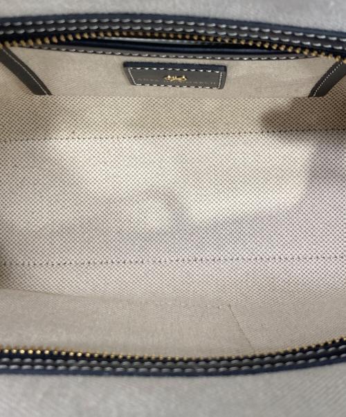 ANYA HINDMARCH（アニヤ・ハインドマーチ）ANYA HINDMARCH (アニヤ・ハインドマーチ) 2WAYバッグ ベージュ×ブラックの古着・服飾アイテム