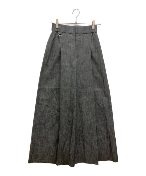 CODE A（コードエー）CODE A (コードエー) pleated wide leg trousers グレー サイズ:XSの古着・服飾アイテム