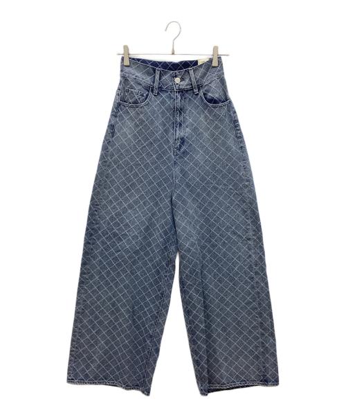 null.（ヌル）null. (ヌル) ダイヤパターンハイウエストコクーンデニム インディゴ サイズ:Sの古着・服飾アイテム
