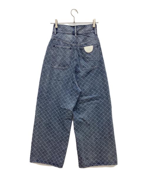 null.（ヌル）null. (ヌル) ダイヤパターンハイウエストコクーンデニム インディゴ サイズ:Sの古着・服飾アイテム
