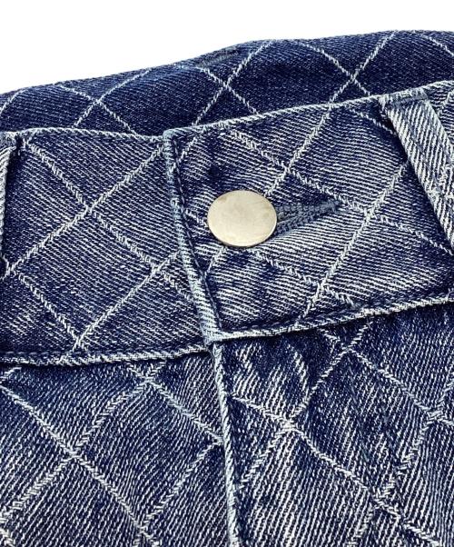 null.（ヌル）null. (ヌル) ダイヤパターンハイウエストコクーンデニム インディゴ サイズ:Sの古着・服飾アイテム