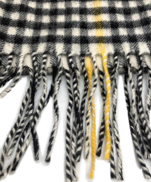 JOHNSTONS OF ELGIN（ジョンストンズオブエルガン）JOHNSTONS OF ELGIN (ジョンストンズオブエルガン) カシミヤチェックストール イエロー×ブラックの古着・服飾アイテム