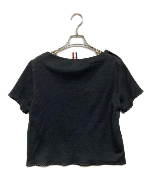 Thom Browne（トムブラウン）Thom Browne (トムブラウン) シルクコットンTシャツ ブラック サイズ:40の古着・服飾アイテム