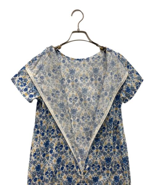 keith（キース）keith (キース) LIBERTY (リバティー) ブラウスワンピース ブルー サイズ:38 未使用品の古着・服飾アイテム