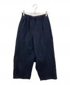 babaghuriババグーリ）の古着「コットンリネンイージーパンツ」｜ネイビー