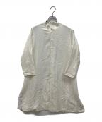 JURGEN LEHLヨーガンレール）の古着「コットンリネンスリットロングシャツ」｜アイボリー