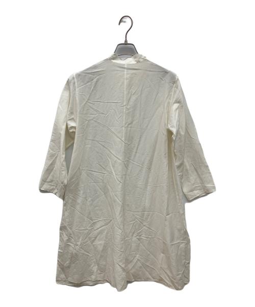 JURGEN LEHL（ヨーガンレール）JURGEN LEHL (ヨーガンレール) コットンリネンスリットロングシャツ アイボリー サイズ:Ｓの古着・服飾アイテム